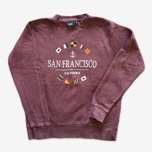 San Francisco burgundy red pullover sweatshirt M